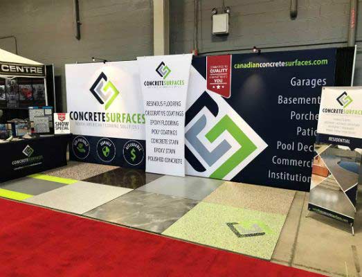 Concrete Surfaces Tradeshow Booth and Banners