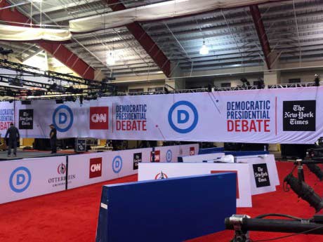 Democratic Presidential Debate Signage