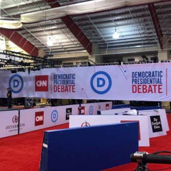Democratic Presidential Debate Signage